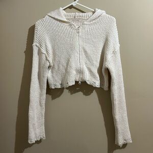 Moon & Madison Cream Hooded Cardigan